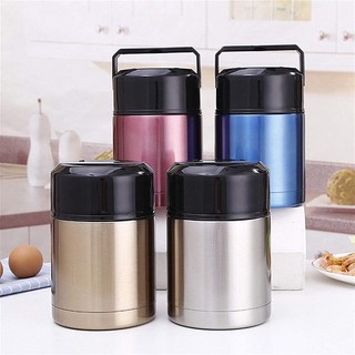 Bình Thực Phẩm Miệng Rộng Cho Thức Ăn Nóng, Hộp Cơm Trưa Có Nắp Tay Cầm, Hộp Canh Cách Nhiệt Chân Không Đôi Tường, Thực Phẩm Giữ Nhiệt Bằng Thép Không Gỉ