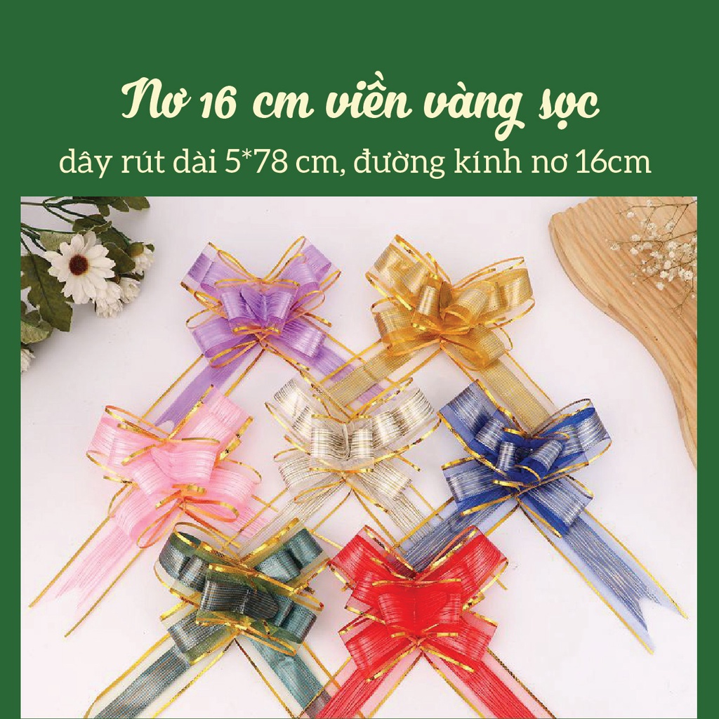 10 Nơ rút 5x78cm viền vàng sọc caro | Shopee Việt Nam