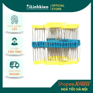 Điện trở 1W 0R-1.5K chân đồng 1% túi 20 con đầy đủ giá trị