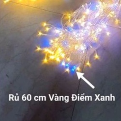 LED Rủ Mành Trang Trí Tiệc Cưới Quán Nước Sân Vườn Dài 6m Vàng Chớp ...