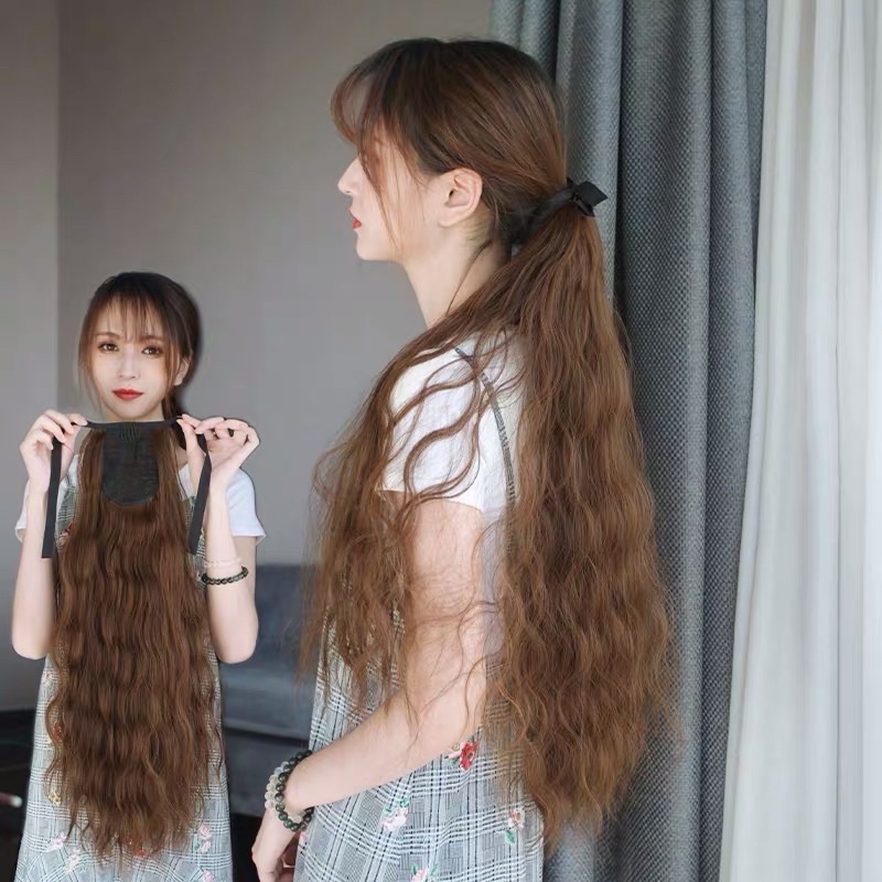 [SHOP ĐẶC BIỆT] BUỘC TÓC GIẢ SÓNG NƯỚC CÓ CÀI VÀ DÂY BUỘC