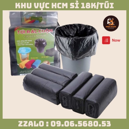 Túi Rác Tự Phân Hủy Siêu Dai | BỊCH 3 CUỘN TÚI RÁC - Bao Rác Đen Kích ...