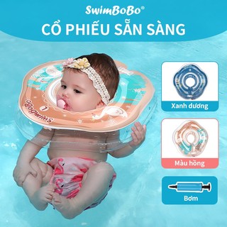 Phao Bơi Cho Bé 0-10 Tháng, Vòng Bơi Đeo Cổ Chống Lật, Thiết Kế Thoáng Khí An Toàn Cho Trẻ Sơ Sinh