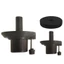 ICUCKO Cymbal Đứng Giá Đỡ Cao Su Đen Cymbal Đứng Chân Đế Điều Chỉnh Các Bộ Phận Cố Định Giá Đỡ Nhựa