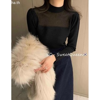 Áo len nữ dài tay vai bồng, cổ lọ 3 phân phối lưới siêu sang