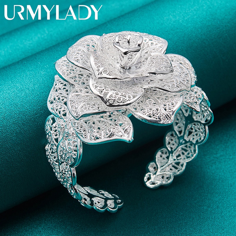 Vòng Đeo Tay Bạc Sterling 925 Hình Hoa Thời Trang Cho Nữ