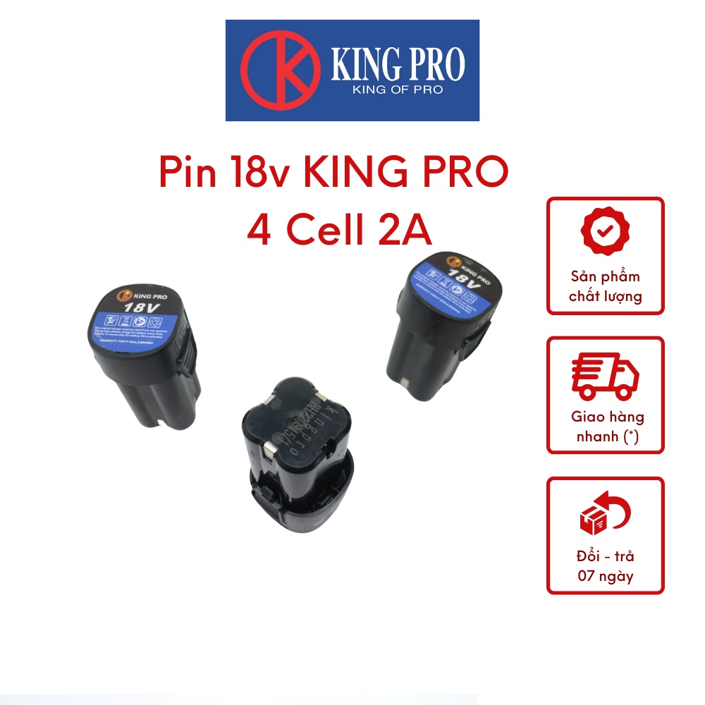 Pin 18V 2A KING PRO Chính hãng dung lượng cao Pin 4 cell Lắp Cho Máy 16 ...