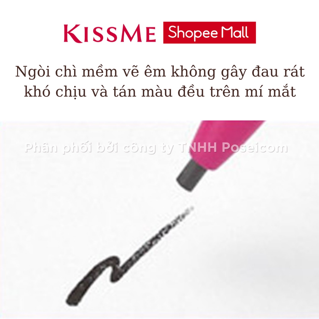 Ảnh Bút chì kẻ mí mắt hai đầu Kissme lõi siêu mịn lâu trôi không thấm nước Kissme Heroine Make Quick Eyeliner 0.1g 4