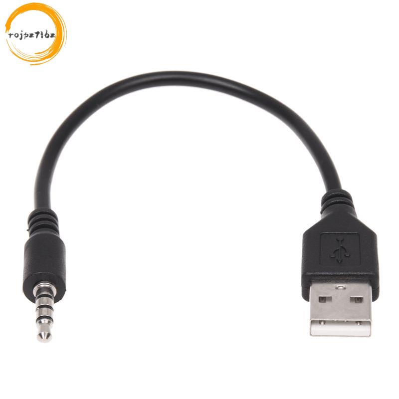 3.5mm Cắm AUX Âm Thanh Jack Sang USB 2.0 Nam Sạc Cáp Adapter Dây Cho Xe MP3