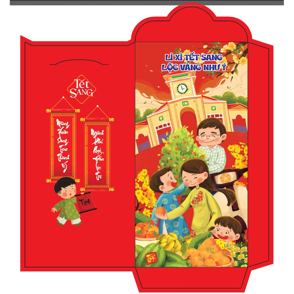 Sỉ 100 lì xì Tết truyền thống nhiều chủ đề giấy cán bóng loại đẹp, đa dạng mẫu - Kem Shop