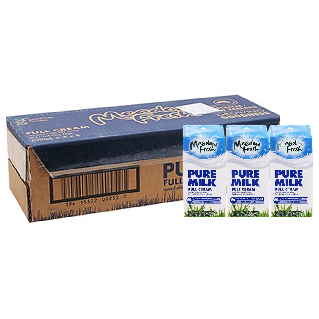 Sữa tươi Newzealand Meadow Fresh calci max 200ml cho bé (24 hộp x 200ml)