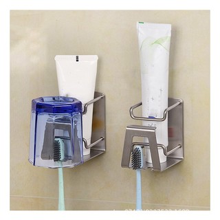 Kệ đựng bàn chải, Giá đựng kem đánh răng Inox SUS304 dán tường siêu chắc (1 ngăn)