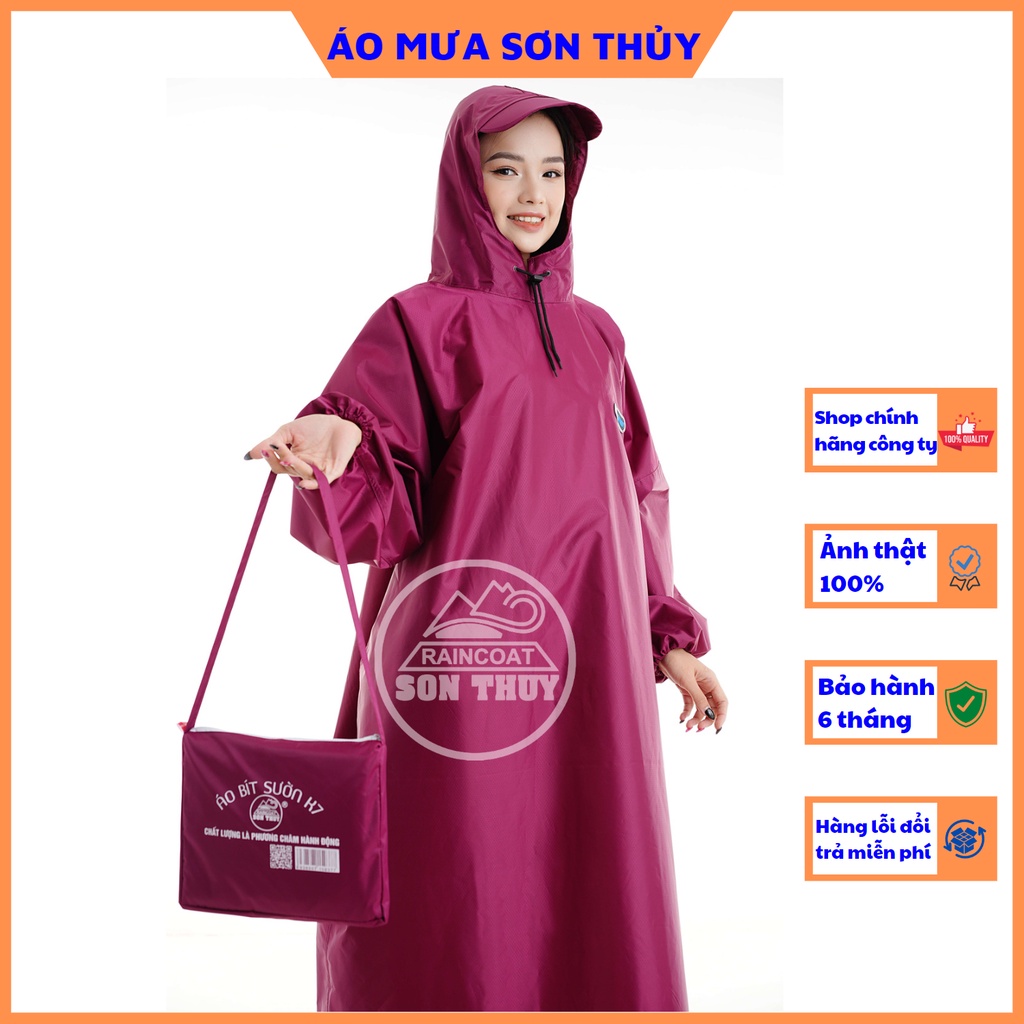 Áo mưa bít kín Sơn Thủy - áo mưa có tay vải dù vân tổ ong siêu nhẹ K7B ST3 | BigBuy360 - bigbuy360.vn