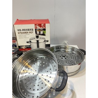 Nồi Hấp Gà, Hấp Bánh Inox 28cm Inox Không Gỉ, Dùng Được Bếp Từ