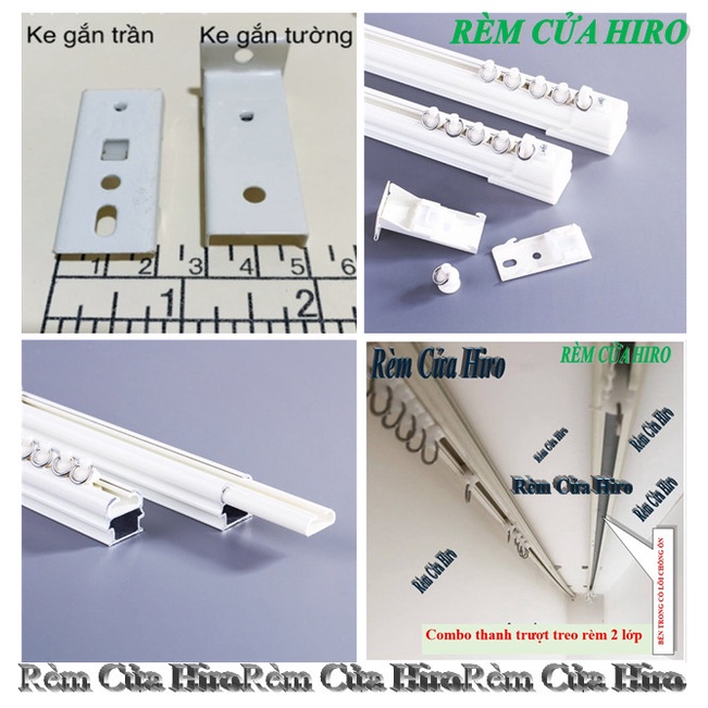 Phụ kiện thanh ray treo rèm xếp ly | Shopee Việt Nam