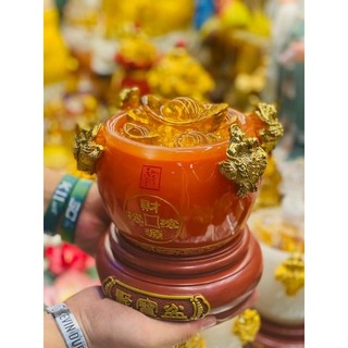 Bát Tụ bảo Đế gỗ Hũ Tụ Lộc Ngọc Cao cấp Trưng Bày Ban thờ Thần tài