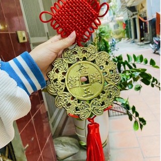 Đồng tiền Ngũ Phúc Lâm Môn 15cm To Dày 2mm Hàng đẹp Dơi Phúc Tinh  Vật Phẩm Phong Thuỷ