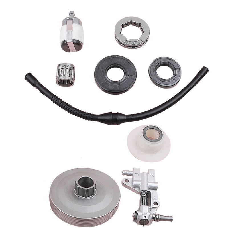 Ly Hợp Bánh Xích Vành Trống Bơm Dầu Giun Bánh Răng Cho Trung Quốc 4500 5200 5800 45Cc 5 Con Dấu Dầu Lọc Nhiên Liệu Dây Cưa Xích Một Phần