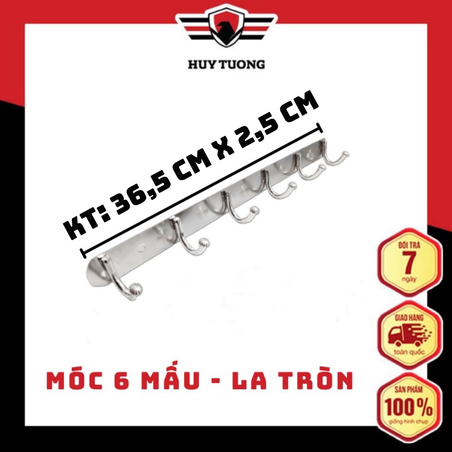 Móc treo tường, móc treo quần áo inox gắn tường treo quần áo 6 đến 10 ...