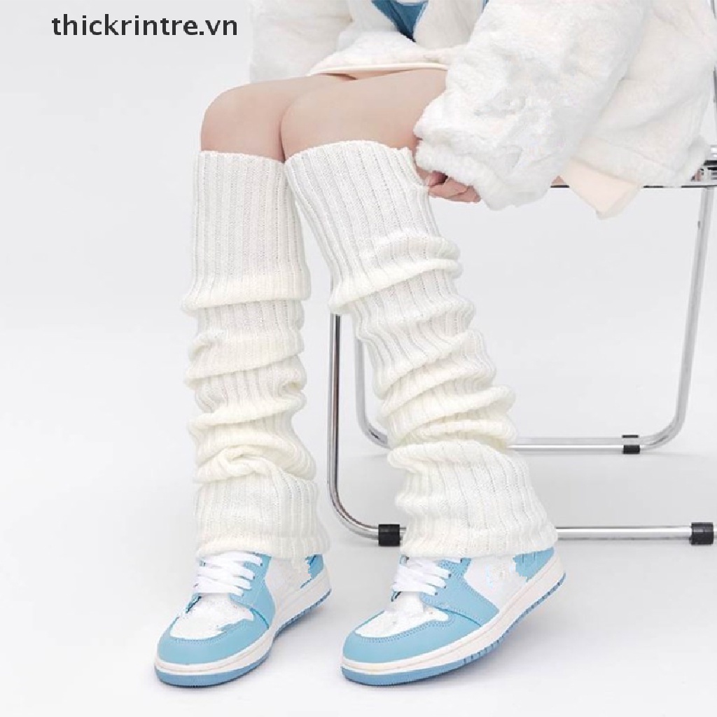 Tất Dệt Kim Dài Giữ Ấm Chân Thời Trang Thu Đông Cho Nữ