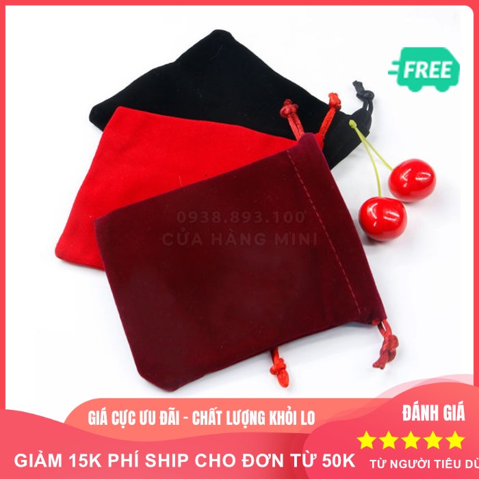 Set 5 Túi Dây Rút Vải Nhung 10X15cm Tiện Lợi Đựng Trang Sức, Dụng Cụ và ...