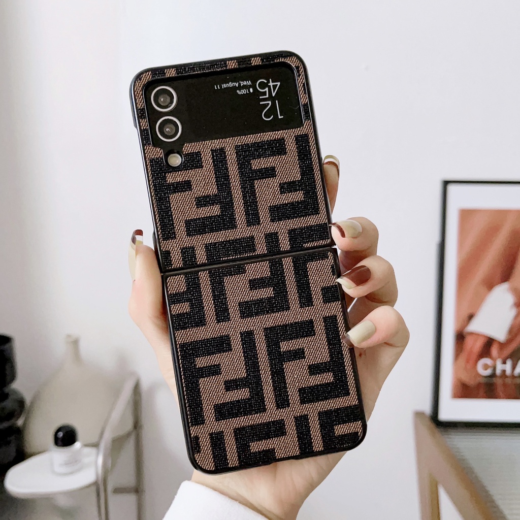 Sang Trọng Thiết Kế Độc Đáo Da PU Gấp Ốp Lưng Điện Thoại Samsung Galaxy Z Flip 1 2 3 4 5 6 7 7FE Thời Trang Thiết Kế Đơn Giản Vỏ Cho Z Flip7 Vỏ Bảo Vệ Vỏ Chống Trầy Xước