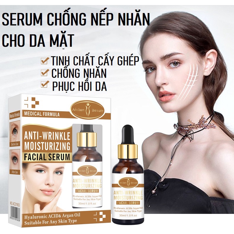 Serum Nâng Cơ Mặt, Giảm Nhăn HIệu Quả Anti-Wrinkle Giúp Sản Sinh Collagen, Tăng Cường Đàn Hồi Da, Chống Lão Hóa