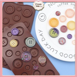 Khuôn Silicone Tạo Hình Nút Áo Làm Bánh Kẹo,chocolate