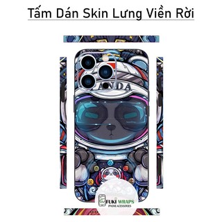 Tấm dán Skin Mặt Sau Gấu Panda Space FULL VIỀN Dành Cho 14promax , 13promax , 12promax , 11promax , xsmax - FukiShop
