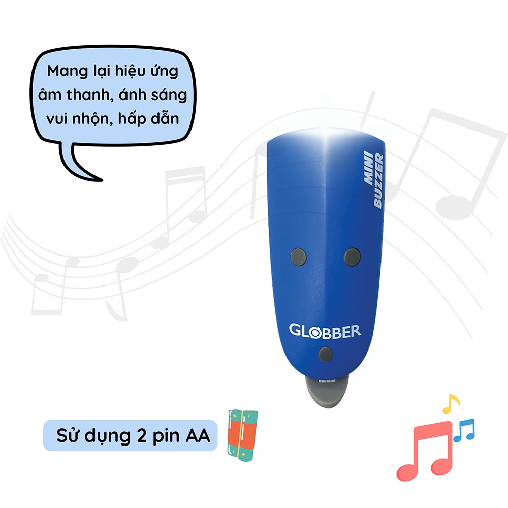 Ảnh Bộ tín hiệu còi đèn Globber Mini Buzzer – Xanh dương 1