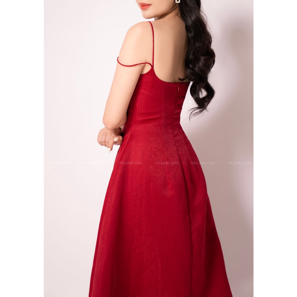 Đầm đỏ xoắn ngực - Jovie Dress - Orli Label