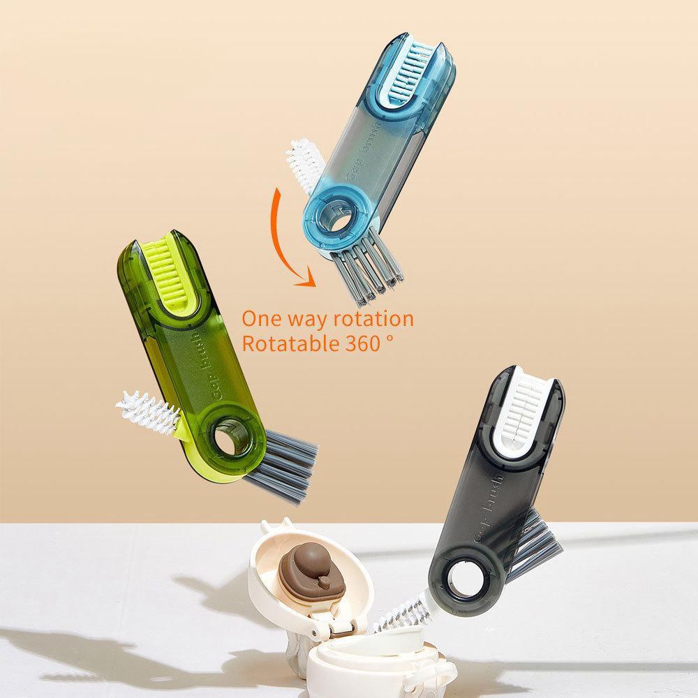 Bàn chải vệ sinh nắp cốc, bình hình chữ U 3 trong 1 tiện lợi (   hot)