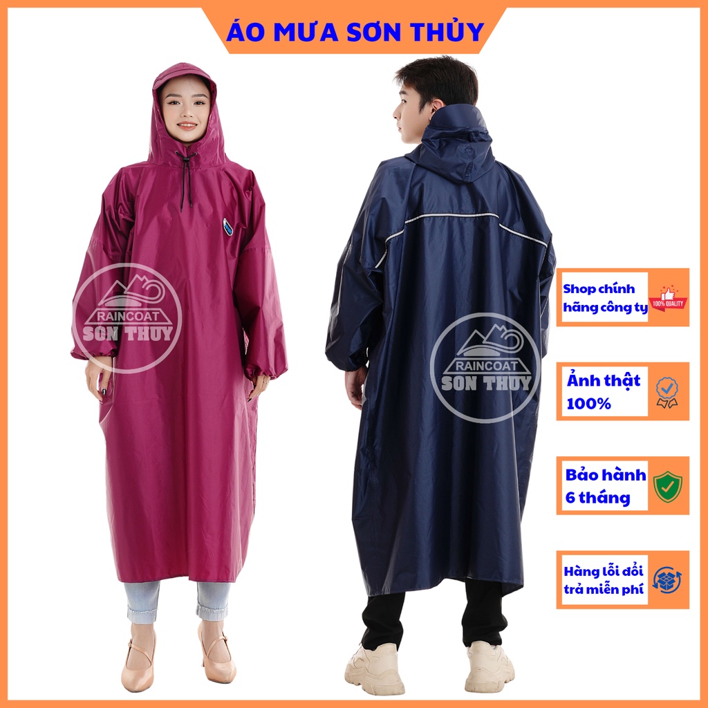 Áo mưa bít kín Sơn Thủy - áo mưa có tay vải dù vân tổ ong siêu nhẹ K7B ST3 | BigBuy360 - bigbuy360.vn