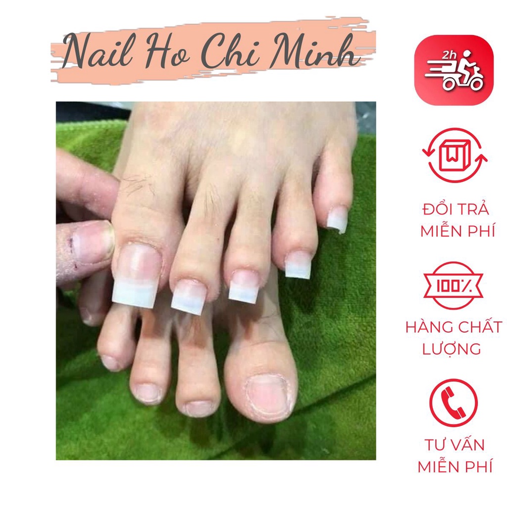 Set móng nối chân form chuẩn, set 500 móng, được đánh mã số từ 0 đến 9