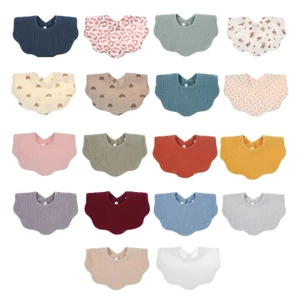 Clii Baby Wave Shape Feeding Yếm Bandana Burp Khăn Vải In Mềm Mại Nguyên Chất Cotton Thấm Hút Nước Bọt Khăn Thoáng Khí Apr