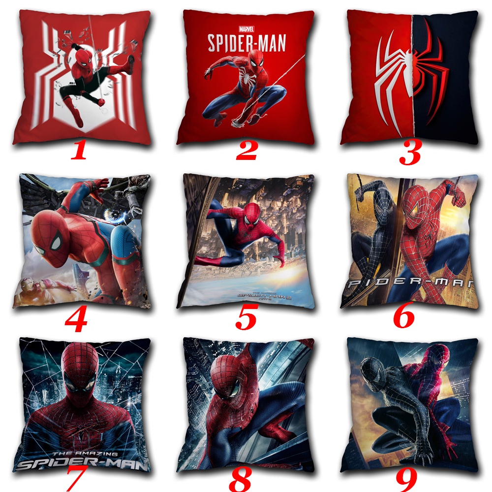 Vỏ Gối Polyester Một Mặt In Hình Siêu Anh Hùng Người Nhện Trang Trí Nhà Cửa / Xe Hơi