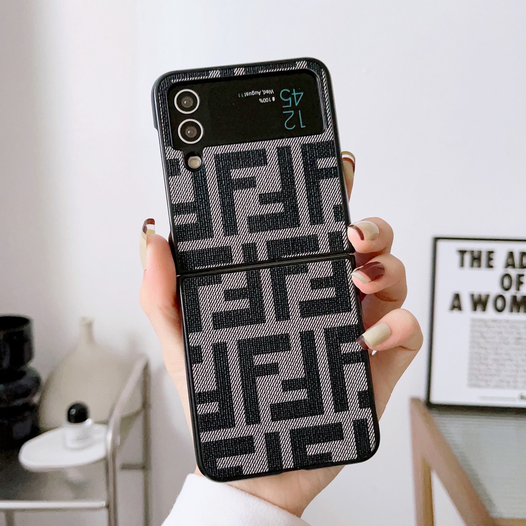 Sang Trọng Thiết Kế Độc Đáo Da PU Gấp Ốp Lưng Điện Thoại Samsung Galaxy Z Flip 1 2 3 4 5 6 7 7FE Thời Trang Thiết Kế Đơn Giản Vỏ Cho Z Flip7 Vỏ Bảo Vệ Vỏ Chống Trầy Xước
