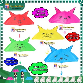 CÂY DÙ TAI THỎ CHO BÉ SIZE LỚN 90CM RẤT ĐẸP - CÂY DÙ CHO BÉ  SHOP GIAO NGẪU NHIÊN MÀU