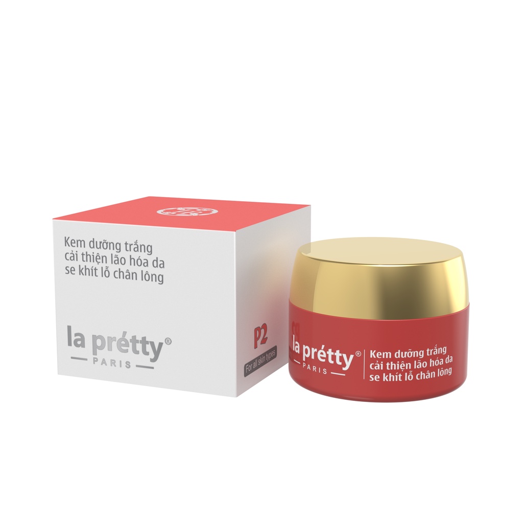 Kem dưỡng trắng cãi thiện lão hóa se khít lỗ chân lông La pretty Paris 18g