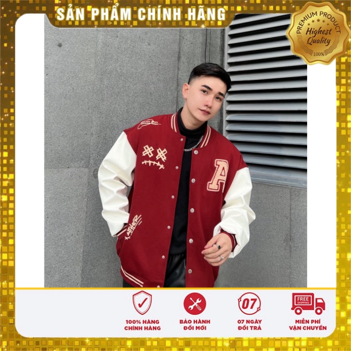 AITHER STUDIO áo khóa ngoài Varsity Jacket Venom Unisex form rộng