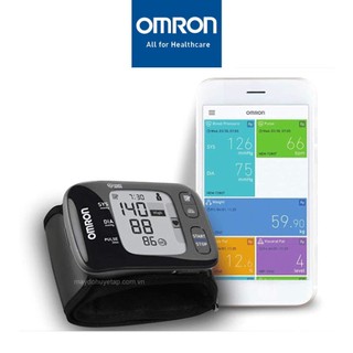 Máy đo huyết áp cổ tay OMRON HEM-6232T kết nối với ứng dụng Connect Bluetooth bảo hành 5 năm chính hãng
