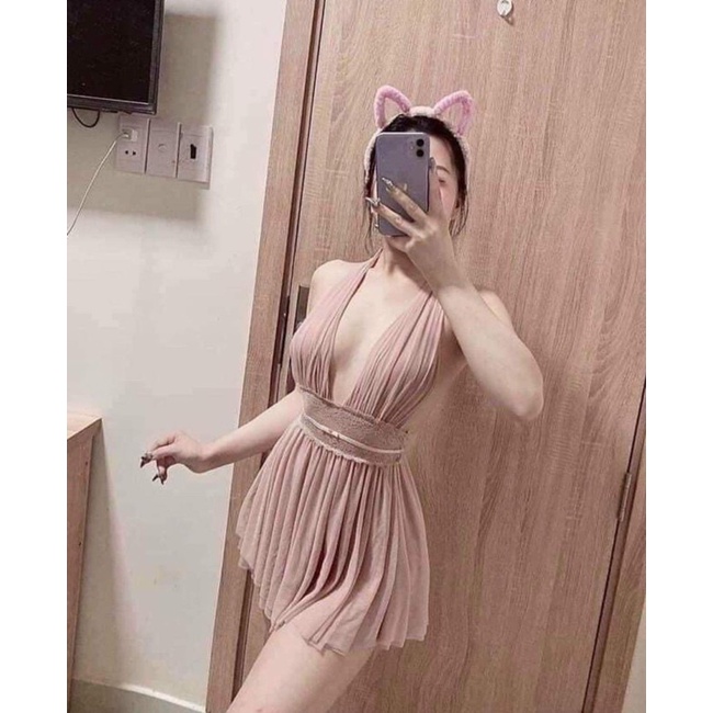 Váy ngủ sexy xuyên thấu, đầm ngủ gợi cảm quyến rũ hàng nhập cao cấp VNS159