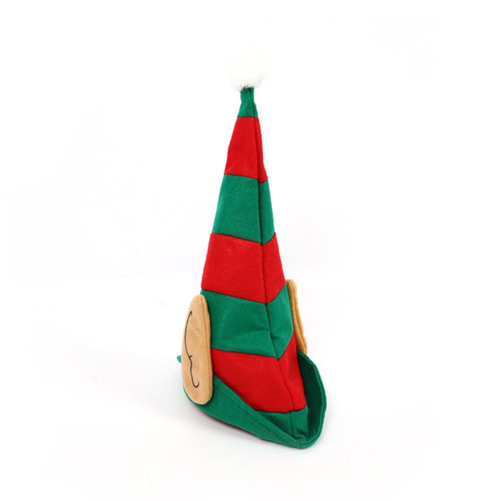 NORBORTO 5 Chiếc Mũ Người Yêu Tinh Giáng Sinh Đảng Mũ Xmas Đạo Cụ Dự Tiệc Thiết Kế Sọc Đỏ Và Xanh