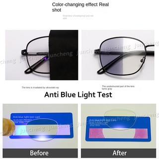 Kính Mắt Quang Sắc Chống Bức Xạ Khung Vuông Người Phụ Nữ Kính Mắt Máy Tính 2IN1 Kính Chống Ánh Sáng Xanh