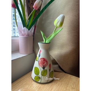 Bình hoa nhỏ cắm hoa đơn giản bằng gốm sứ, lọ hoa mini trang trí ...