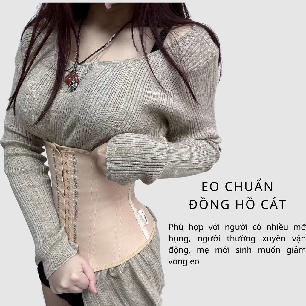 Ảnh Đai Nịt Bụng Latex Nanomax 13 Xương Thép, Giảm Mỡ Bụng, Cố Định Vòng Eo Dành Cho Phụ Nữ 2