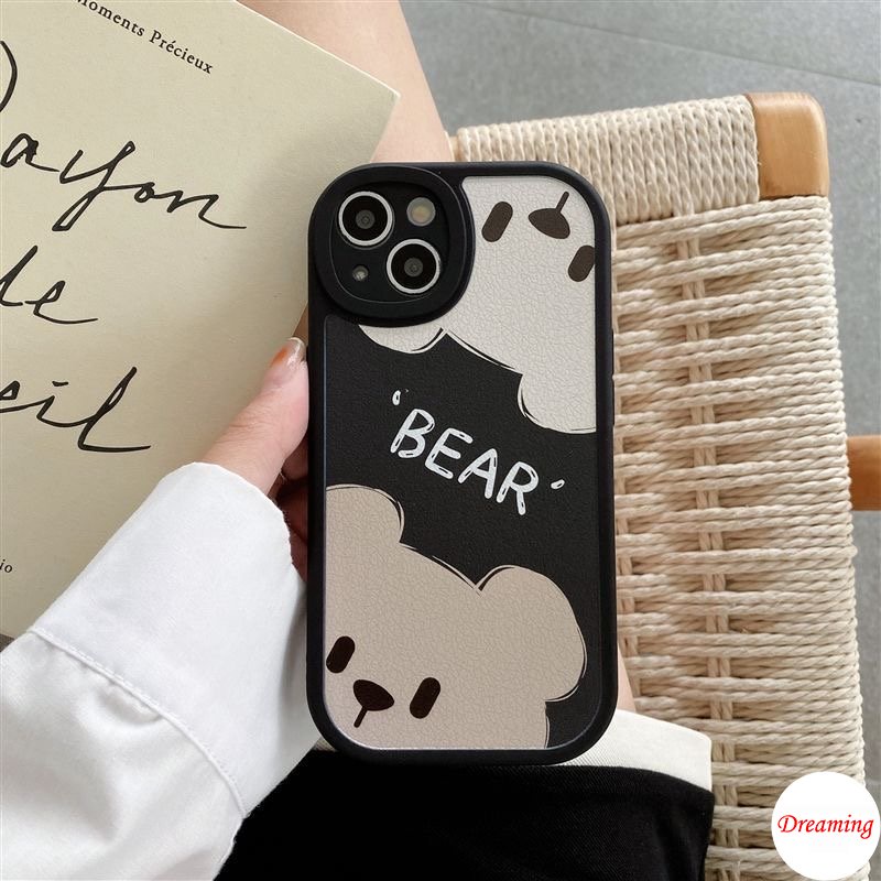 Ốp Điện Thoại Mềm In Hình Gấu Cho iphone 15 14 13 12 11 pro x xr xs max se 2020 6 6s 7 8 plus