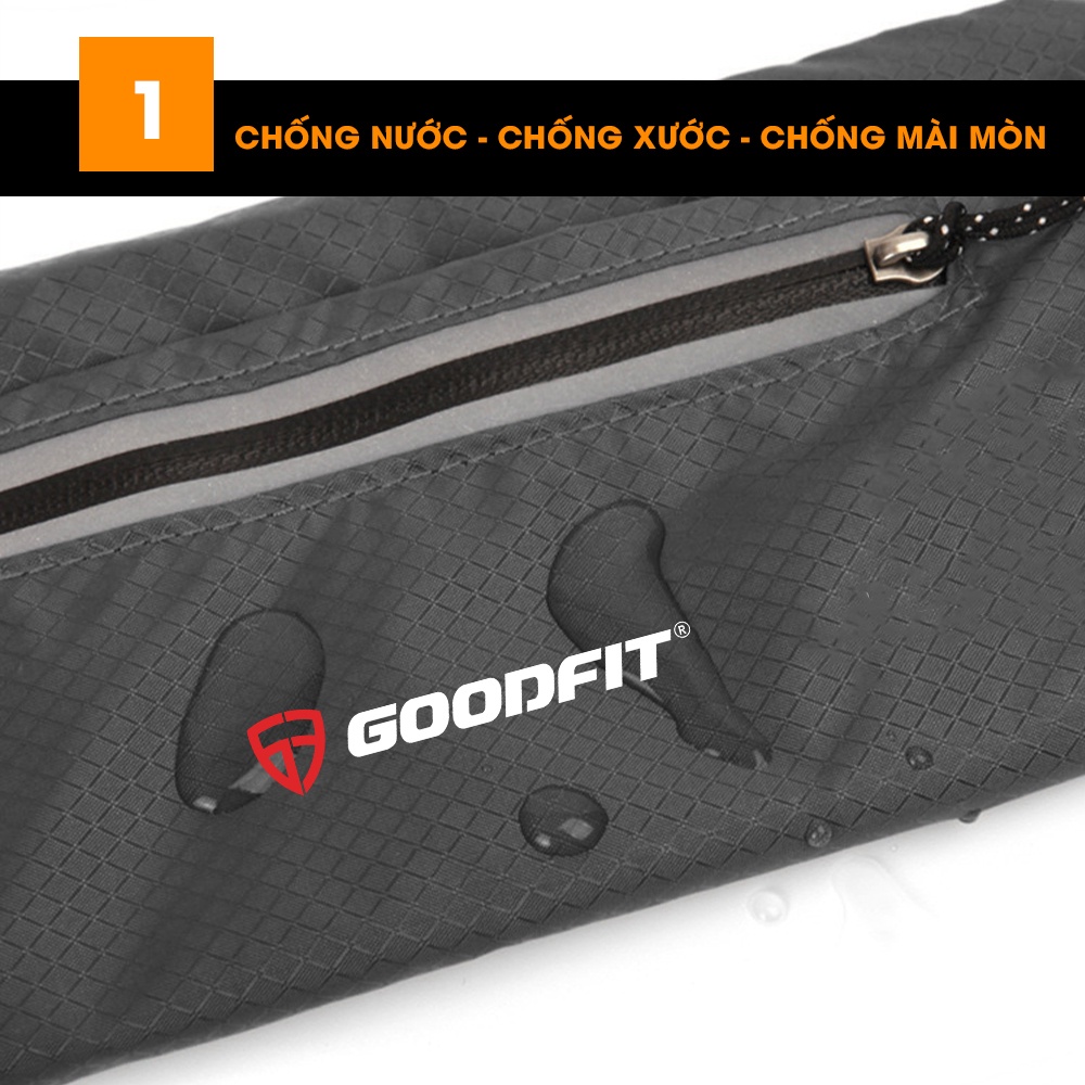Túi đeo hông, đeo bụng chạy bộ nam nữ chính hãng GoodFit GF18R, chống nước, phản quang