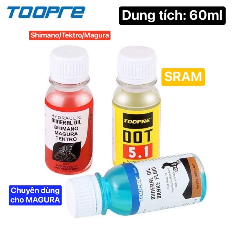 Dầu Thắng Xe Đạp TOOPRE 60ml Dùng Cho SHIMANO/TEKTRO/MAGURA/SRAM