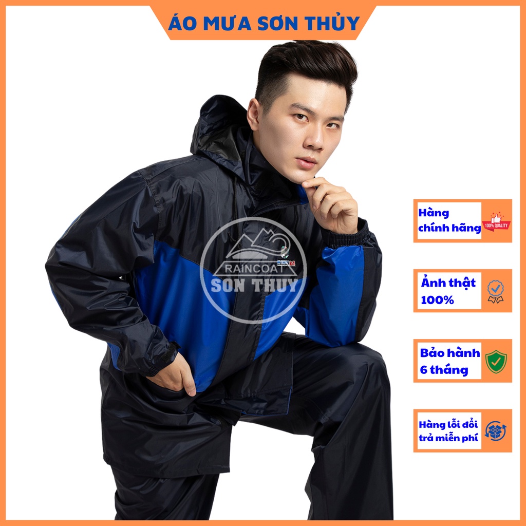 Bộ áo mưa 2 lớp Sơn Thủy- bộ quần áo đi mưa chống lạnh K4 | BigBuy360 - bigbuy360.vn